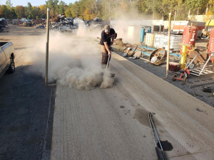 Sep-29-20-Weigh-Scale-Cleanup-Power-sweep-rotary-surface-clean-and-hot-water-rinse-1